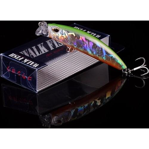 WALK FISH 1PCS 8cm 10g Fishing Lure Hard Bait Carp Fishing Fresh Water Insect Bait Fake Lure Fishing Minnow Crankbait