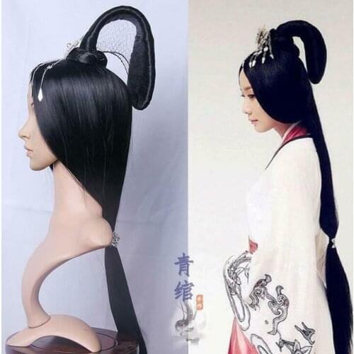 Womens Chinese Ancient Hairpiece Cosplay Fancy Show Long Whole Hair Wig 90CM Long New 2021