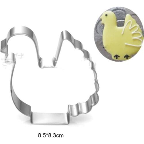 1pcs animal Hen chicken Metal Stainless Steel Cookie Cutter Cupcake Fondant Cake Decor Biscuit Chocolate Mould pastry tools