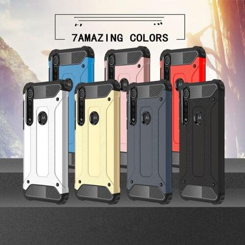 100pcs/lot Hybrid Armor Phone Case For Moto G Styus E7 One Fusion Plus Macro Rola Edge Edge+ G8 Power Play PC +TPU Rugged Cover