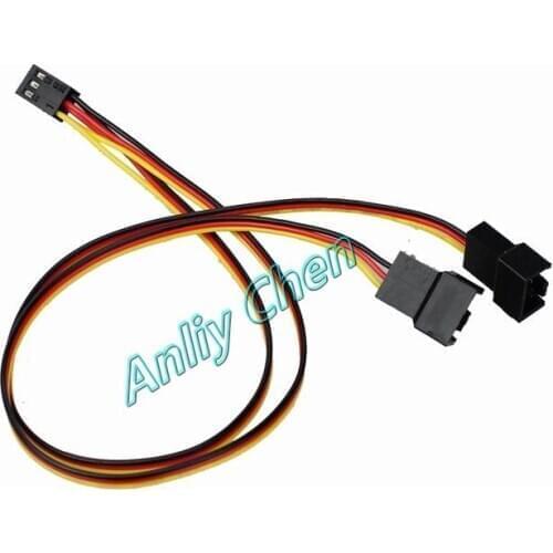 20 Pieces Lot GDT 12V PC Fan Power 3Pin Female to dual 3Pin male Y-Splitter Adapter Cable Extension Cable Wire