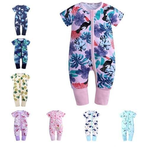 2020 Cotton Baby romper Short Sleeve baby clothing One Piece Summer Unisex Baby Clothes girl and boy jumpsuits Animal Cartoon