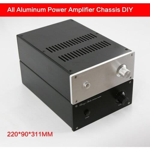 220*90*311MM Pre-stage Chassis All Aluminum Power Amplifier Case Power Supply Shell DIY Audio Amplifier Enclosure JC229