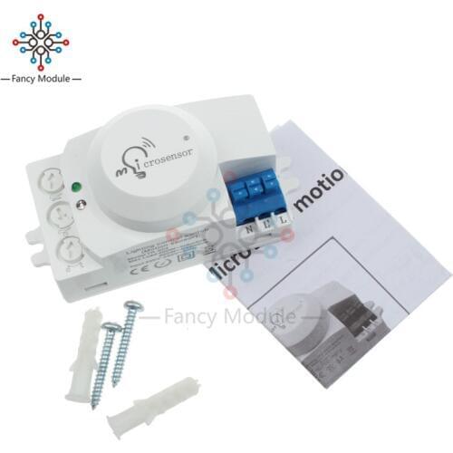 220V 5.8GHz Microwave Movement Motion Detector Sensor Switch For Light Hottest
