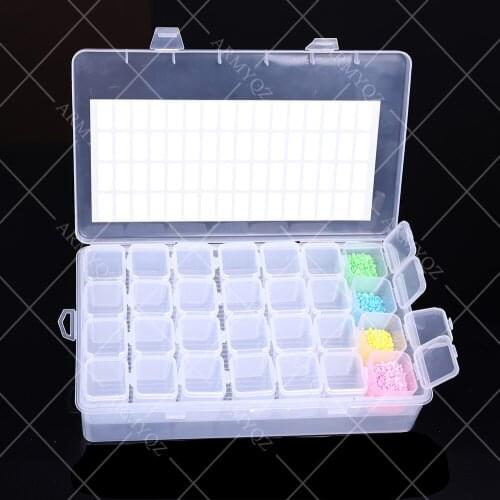 28 slots Dismountable Diamond Embroidery Accessories diamond painting Boxes Cross Stitch Cases Storage Organizer Home Storage