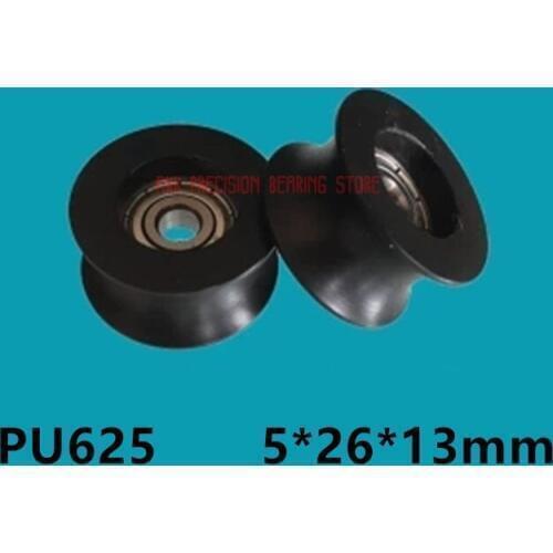 5*26*13 Nylon/pom Polyoxymethylene coated plastic bearing pulley groove 625U groove 14mm diameter walking round rubber 625