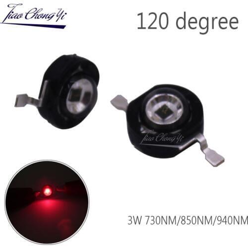 5pcs x 3Watt 3W High Power led 850nm 940nm 730nm Infrared LED IR for Night Vision CCTV DIY