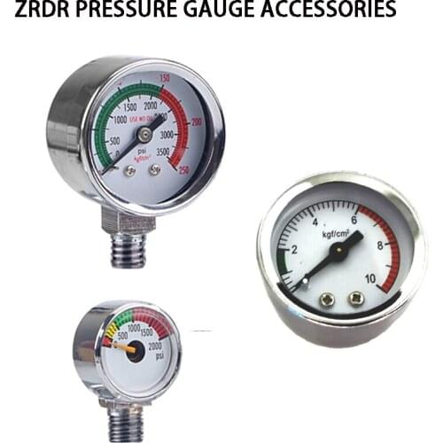 ZRDR aquarium CO2 accessories pressure gauge, high pressure and low pressure gauge for CO2 regulator generator accessories