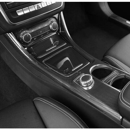 Car Styling Central Control decoration Sticker For Mercedes Benz CLA C117GLA X156 Water Cup Storage panel trim auto Accessories
