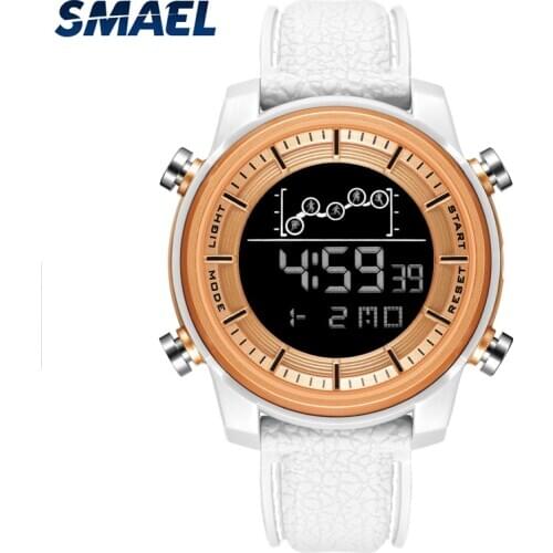 SMAEL Men Sports Watches Fashion Chronos Countdown Mens Waterproof LED Digital Watch Man Military Clock Relogio Masculino