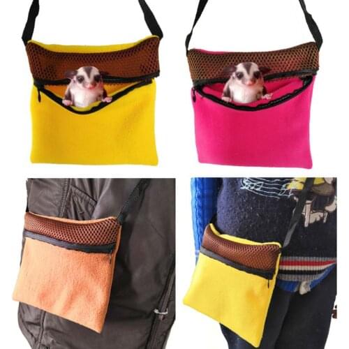 Breathable Small Pet Hamster Carrier Sleeping Bag Hammock Rat Squirrel Hanging Bed Travel Bag Backpack with Shoulder Strap C42