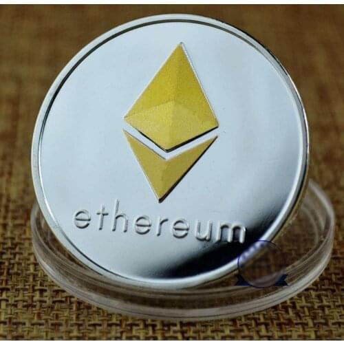 Ethereum Physical Silver Gold Plated Commemorative Challenge Coin Collection Souvenir