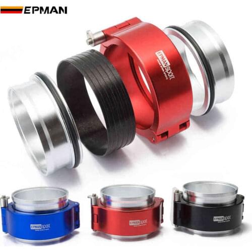 EPMAN Exhaust V-band Clamp Quick Release HD Clamp Aluminium For 2.5" OD Turbo / Intercooler Pipe EPSS63KB