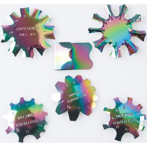 1PC French Dip Nail Container Powder Dipping Tray Nail Tips Mold Guides Manicure Nail Tool Tips Smile Line Nail Template Tools