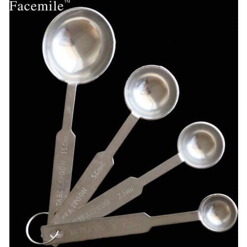 4Pcs/Set Stainless Steel Measuring Cup Kitchen Measuring Tools Set For Baking Sugar Tea Coffee Graduated Cooking Spoons Scoop