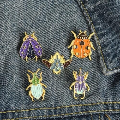 Personalized Fashion European And American New Cartoon Animal Series Alloy Brooch Cute Butterfly Ladybug Insect Brooch Badge Ins