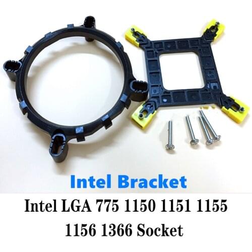 CPU Cooler Ventilador Holder Base Bracket and Back Plane For LGA 775 1150 1151 1155 1156 1366 For Intel Cooling Fan Bracket
