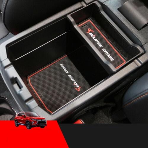 Rubber mat door mat anti-slip Cup pad Interior decoration accessory styling Gate slot pad For Mitsubishi ECLIPSE CROSS 2018 2019