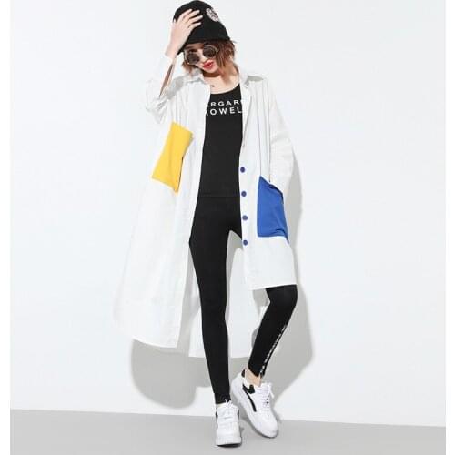 2020 Size Cotton Full Korean Zanzea Real New Blusa 2021 Style Personality Pocket Loose Long-sleeved Shirt Tide