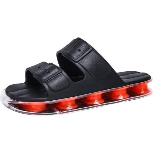 New leisure outdoor air cushion slippers a word outside wear slippers mens portable flip-flops