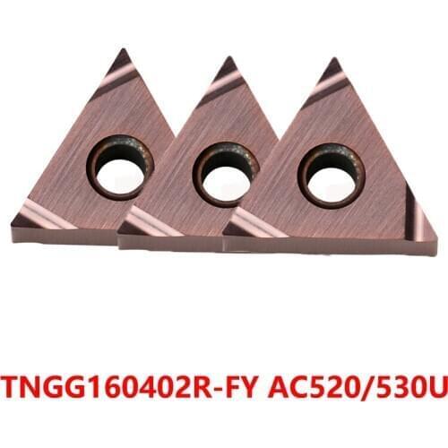 TNGG160402 TNGG160402R-FY AC530U AC520U TNGG 160402 Carbide Cutting Inserts Lathe Cutter Turning Tools CNC 10pcs 100% Original