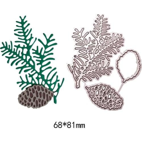 NewLeaves Pinecone Metal Cutting Dies Stencil For DIY Scrapbook Paper Cards Embossing Die Cuts Decorative 6.8*8.1cm