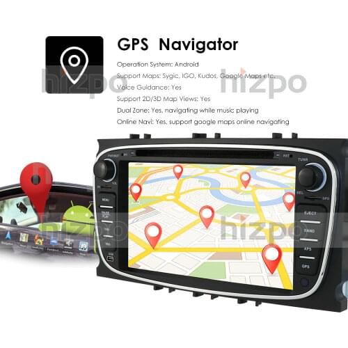 Octa Core 4G RAM 64G ROM PX5 Android 2din Car DVD GPS Radio Player for Ford C-Max Transit Connect Kuga S-Max Galaxy Mondeo Focus