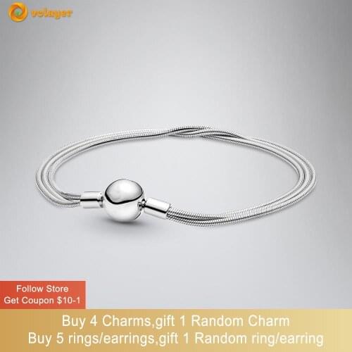 Volayer 925 Sterling Silver Bracelets Silver Multi Snake Chain Bracelet Women DIY Jewelry Making Girl Birthday Gifts