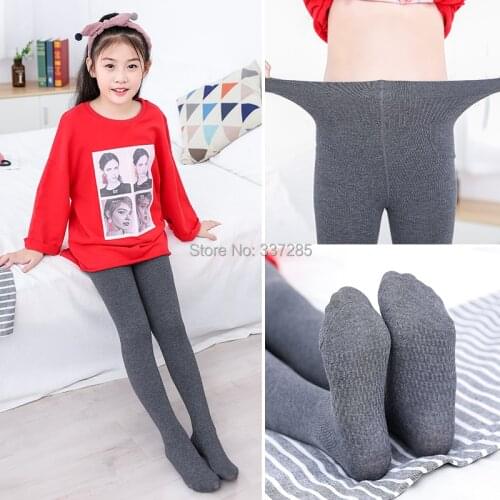 Winter baby girls warmer tights cotton kids toddler non-slip sole pantyhose spring autumn striped tight for fashion infant child