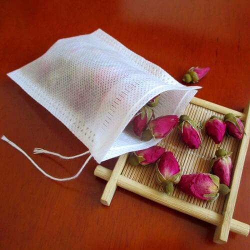 100pcs/lot Tea bag String Filter Non-woven Fabric Herb Loose Teabag