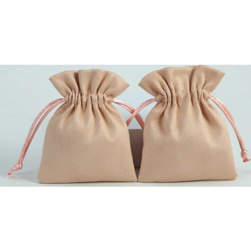 20pcs Light Pink Velvet Jewelry Bags Christmas Wedding Candy Bags Party Decoration Drawable Pouches Gift Pouches