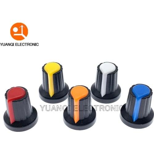 20pcs WH148 potentiometer knob cap Yellow Orange Blue White Red Green 15X17mm AG2 knob