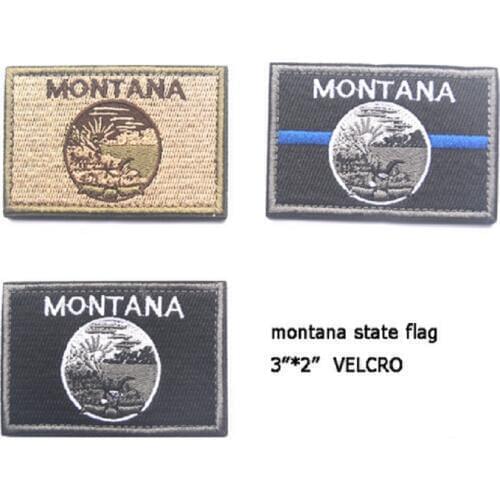 3D Embroidery Magic Stickers U.S.A Flag Of MONTANA Nebraska State Patch Flag Of Indiana Embroidery Armband Cloth Patch