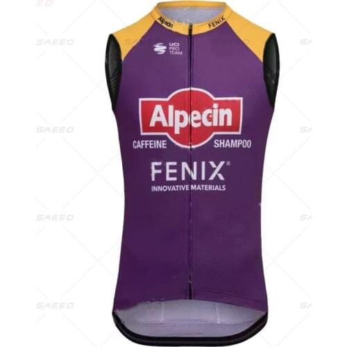 Alpecin Fenix 2021 Team Cycling Vest Windstopper Windproof Bicycle Vest Sleeveless Lightweight Breathable Jersey Ciclismo