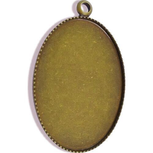 Antique Bronze 500piece Oval Pendant Tray Setting Pendant Blanks 13x18mm 18x25mm 30x40mm Bezel Cabochon Settings Wholesale PT31