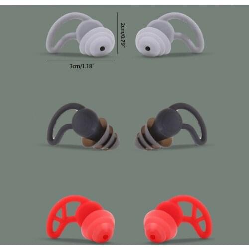 1 Pair Waterproof Silicone Moldable Noise Cancelling Sound Blocking Reduction Earplugs for Swimming Snoring Airplanes
