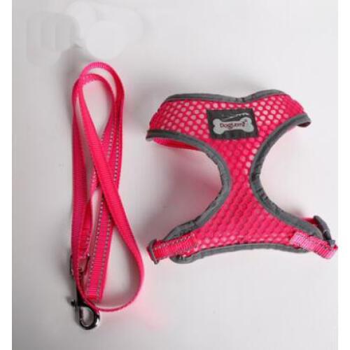 Free shipping dogs Reflective breathable mesh harness lead set doggy outdoor training harnesses leash suit pet products 1pcs