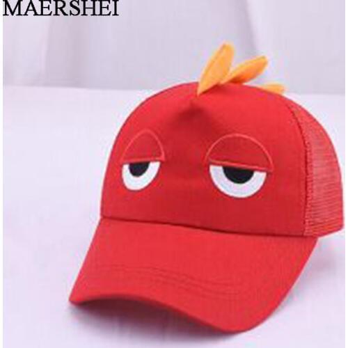 MAERSHEI 2019 New Cute Embroidery Eyes Kids Snapback Baseball Caps Children Sun Hats Girls boy Hip Hop Cap Bone