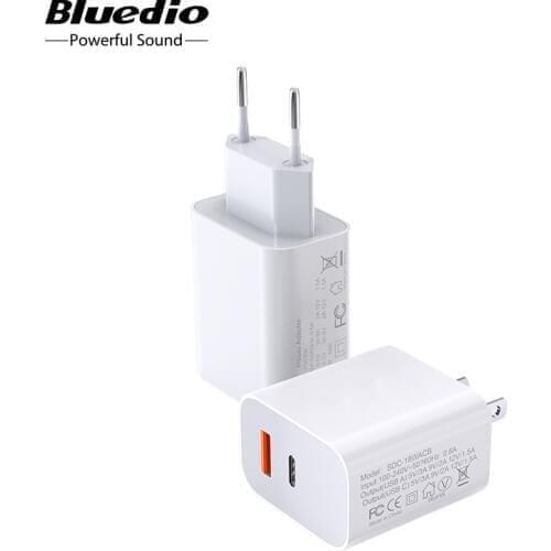 Bluedio Quick Charger 3.0 USB PD Charger 18W USB Type C Fast Charger for Cell Phone Iphone Ipad Headphone Earphone
