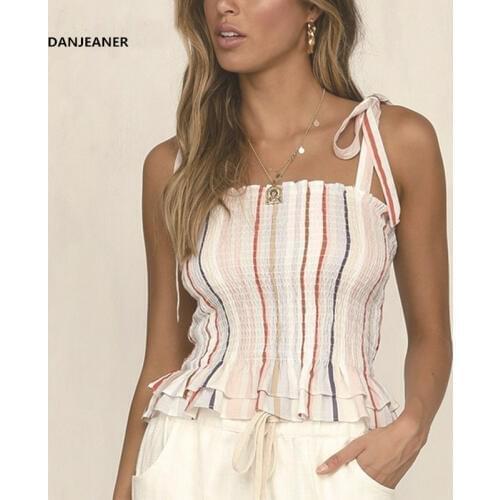 Блузки в полоску DANJEANER China At AliExpress