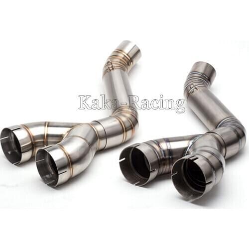 For BMW S1000RR Motorcycle Exhaust Middle Pipe Titanium Alloy Motorbike Muffler Exhaust Connect Link Mid Pipe Escape 2009-2016