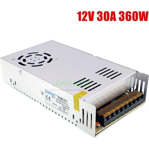 3D printer Power supply Output 12V 30A 360W DC transformer with Fan heat dissipation 3D printer Special Power supply