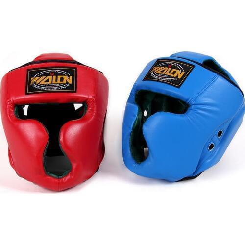 Red/ blue/ black sanda / boxing Head protection Lightweight women/men boxing head guard/Sparring helmet Thai kickboxing brace