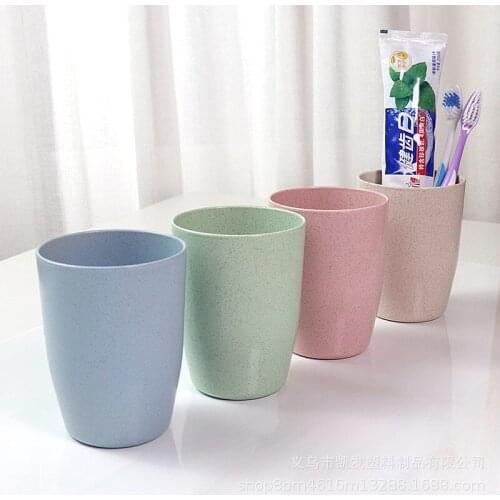 Wheat round gargle cup lovers brushing cup plastic cup creative toothbrush cup