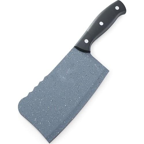 Kitchen Knife Chinese Chef Knife Stone Printed Stainless Steel Meat Cleaver Chopping Knife Kitchen Accessories