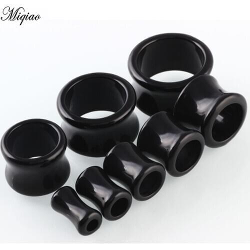 Miqiao 2 pcs European and American popular human body piercing jewelry hollow channel acrylic ear expander ear expander earrings