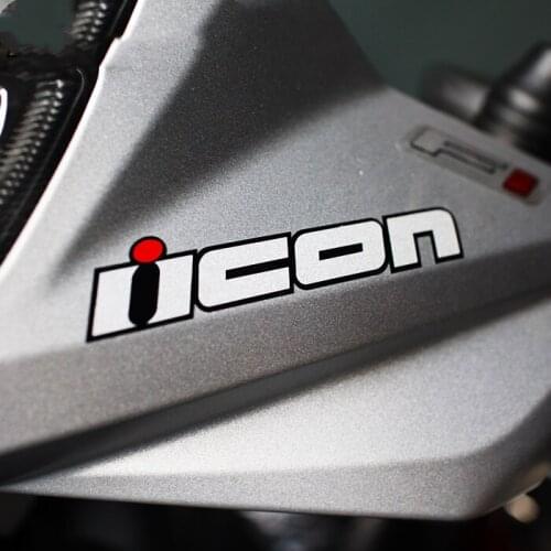2x ICON Motorcycle Bike Laptop Helmet Stickers Auto Vihecle Window Car Styling Decal