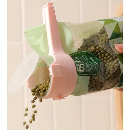 New Seal Pour Food Storage Bag Clip Snack Bags Seal Clip Grain Moistureproof Discharge Nozzle Clamps for Food Saver