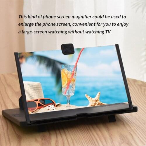 2021 New Mobile Phone Screen Magnifier 3D Enlarger Magnifying Video Amplifier Projector Bracket 10/12 InchesDesktop Holder Stand