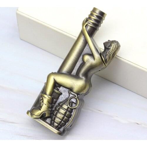 Novelty Beauty Model Gas Lighters Ornaments Butane Gas Windproof Cigarette Lighter Straight flame Fire Best Gift For Smokers